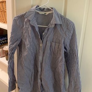 Blue striped button down